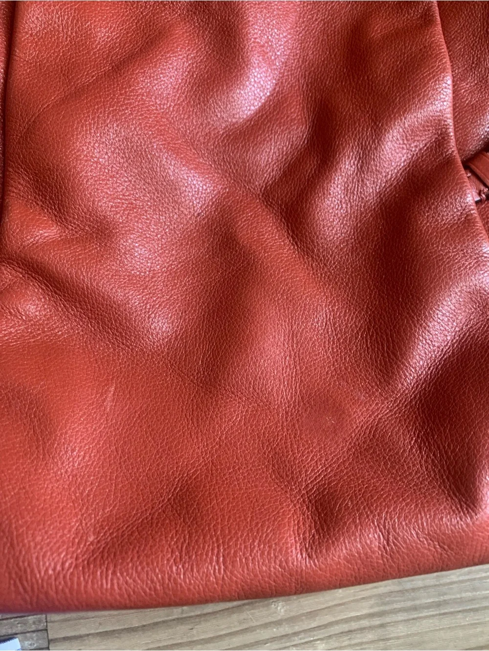Coach 18641 Madison Leather Lindsey Satchel Shoulder Bag Burnt Orange